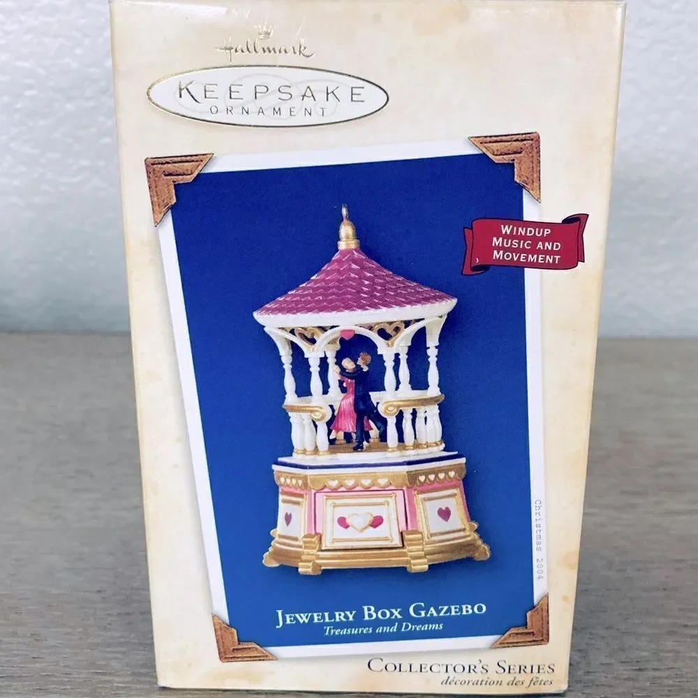 Hallmark Jewelry Box Gazebo Collector Series Music Movement Christmas Ornament